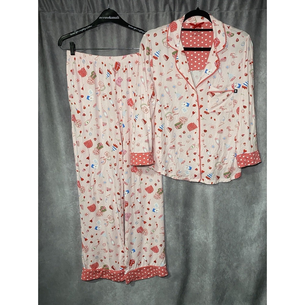 Kate Spade New York Pink Love Valentine Sweet Treats Novelty Pajama Sz Small